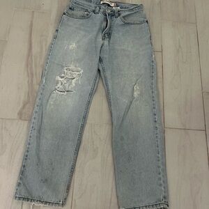 Levi's Blue Relaxed Fit Jeans with Vintage Distressing